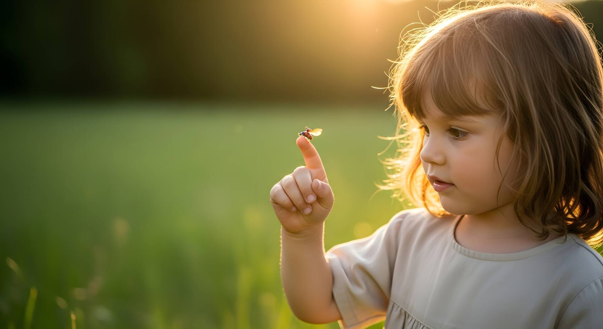 enfant et coccinelle
